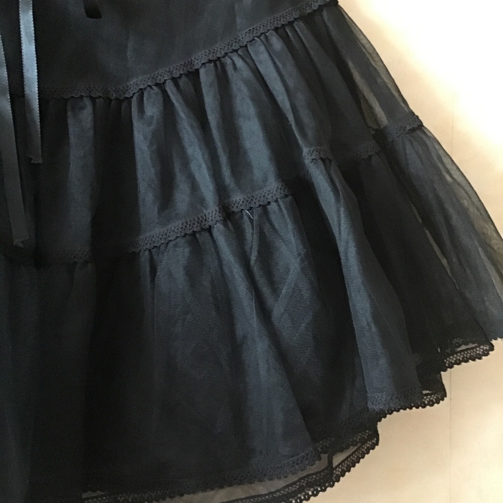 DKNY Tulle Organza Lace Black Short Skirt. SZ 2-4 - Picture 3 of 8